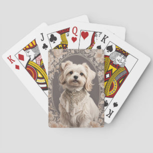 Baralho Cachorro Maltês Elegante William Morris Inspirou