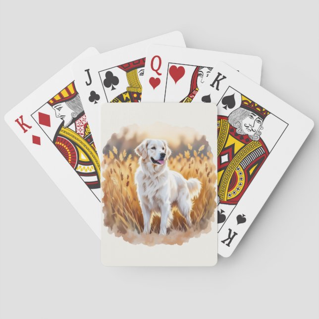 Baralho Cachorro Retriever Golden Branco (Verso)