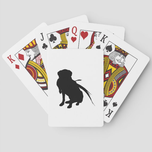 Baralho Cachorros de Amor de Labrador Retriever Silhouette (Verso)