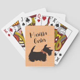 Baralho Cachorros escoceses, cartões personalizados