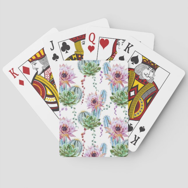 Baralho Cactus Art Pattern (Verso)