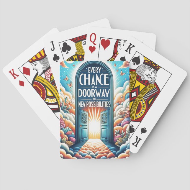 Baralho Cada chance é uma porta para oportunidades (Verso)