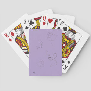 Baralho Caderno com Estilo de Esboço Roxo – Capa Dura Esté