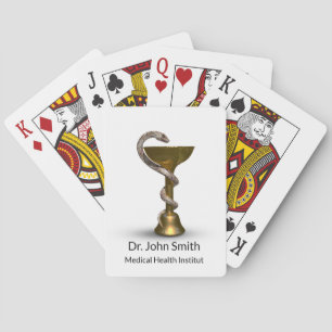 Baralho Caduco Bronze de Hygieia Branca de Cobra Médica