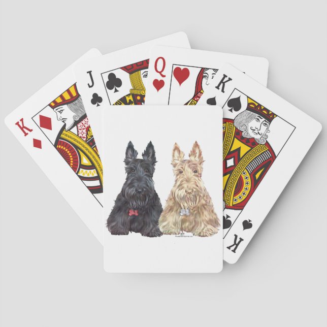 Baralho Cães Scottie Trigo e Preto (Verso)
