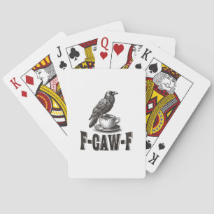 Baralho Café Corvo F-Caw-F Engraçado Humor Adulto