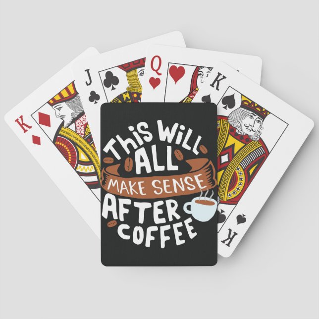 Baralho Café Lover Todos Fazem Sentido Com Café (Verso)