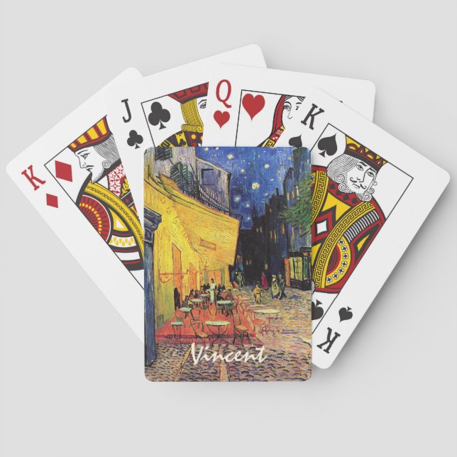 Baralho Café Terrace à noite por Vincent van Gogh (Verso)