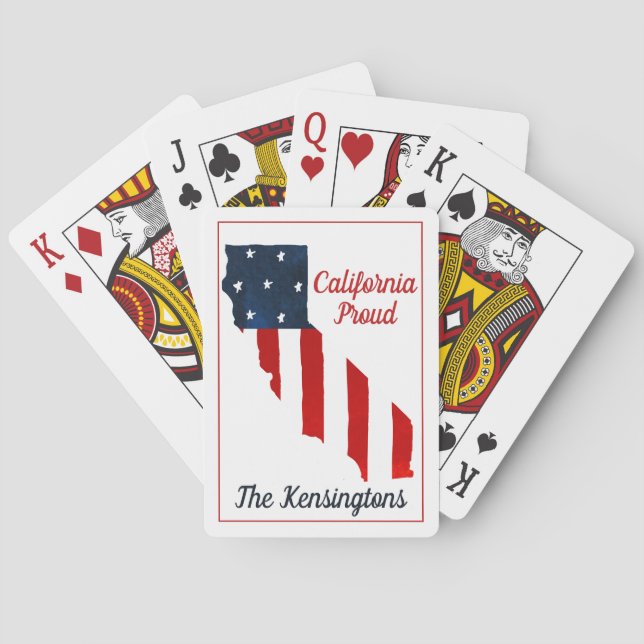 Baralho Califórnia Orud USA American Flag Watercolor (Verso)