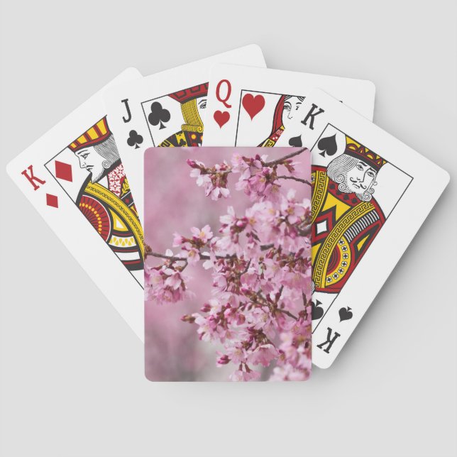 Baralho Camélias Sakura Camadas Rosa Pastel (Verso)