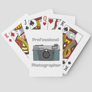 Baralho Câmera de Fotógrafo Profissional Vintage Retro