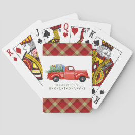 Baralho Caminhão Vermelho e Cartas de Árvore