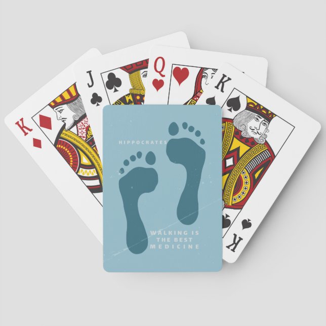 Baralho Caminhar é o melhor remédio que Hipócrates cita (Verso)
