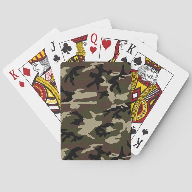 Baralho camuflagem militar do exército (Verso)