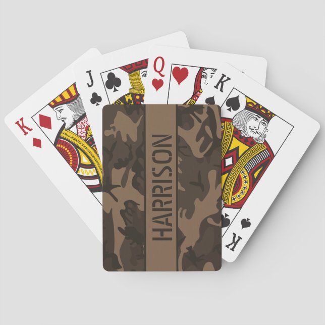 Baralho Camuflagem Personalizada Marrom (Verso)