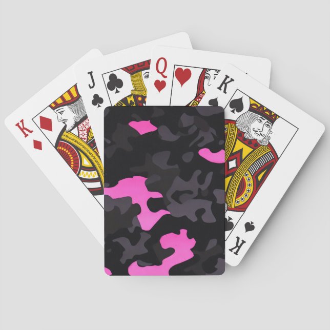 Baralho Camuflagem rosa e preta (Verso)