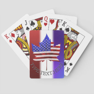 Baralho Canadá EUA jogando cartas com Souvenirs personali
