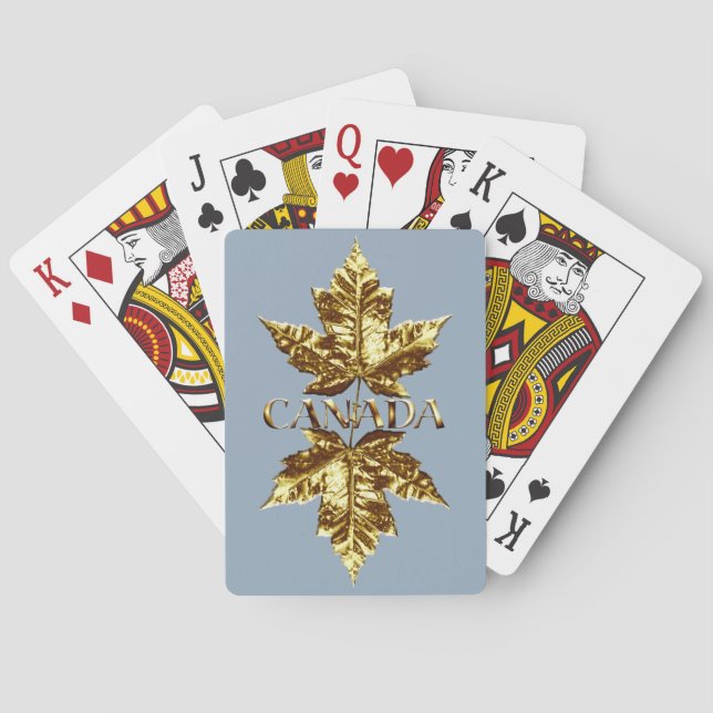 Baralho Canadá Jogando Cartões Canadá Cartões de Souvenir  (Verso)