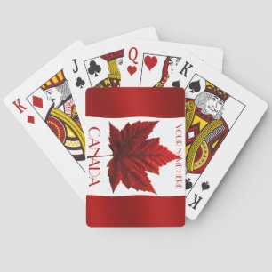 Baralho Canadá Jogando Cartões Canadá Sinalizador Cartões