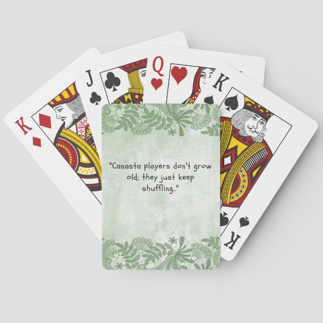 Baralho Canasta Players Saying (Verso)
