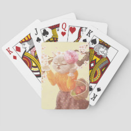 Baralho Cantando Gato com Flower Basket