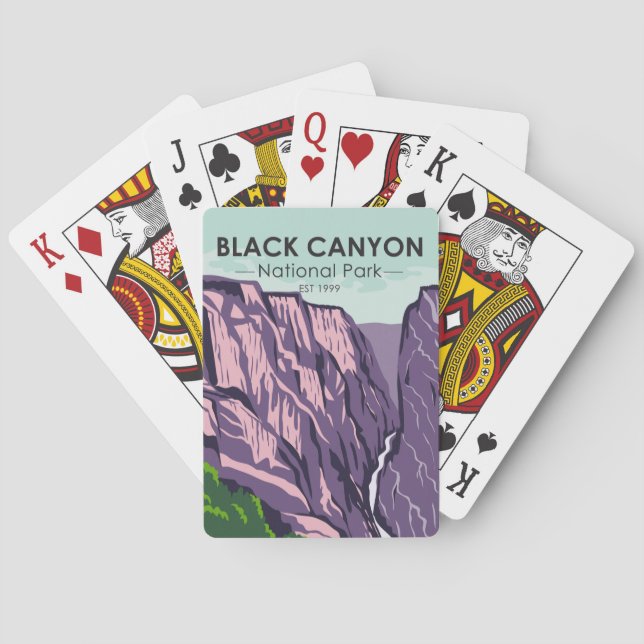 Baralho Cantão Negro Do Parque Nacional Gunnison (Verso)