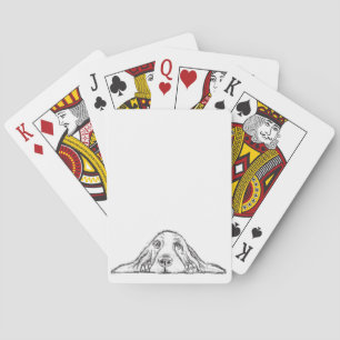 Baralho cão-caçador preto branco-cachorrinho