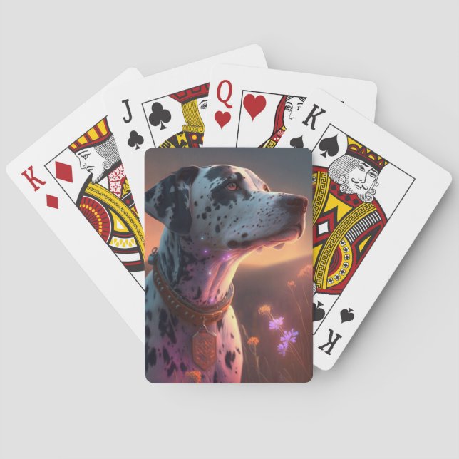 Baralho Cão-Cão-Dalmático Pintor Pintor Amor (Verso)