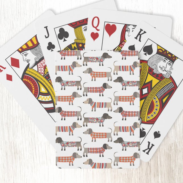 Baralho Cão de Enchimento (Dachshund Wiener Sausage Dog playing cards)