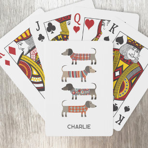 Baralho Cão de linguiça de Dachshund Personalizado