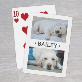 Baralho Cão-Foto Moderno 2 ou Qualquer Nome Branco e Preto