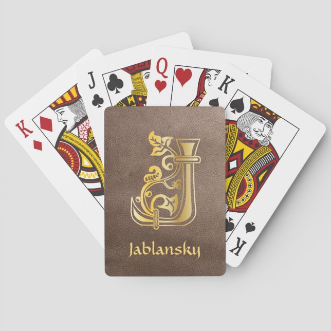 Baralho Capital Decorativo Botânico Medieval J (Verso)