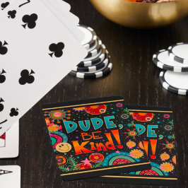 Baralho Cara Colorido Engraçado Seja Feliz