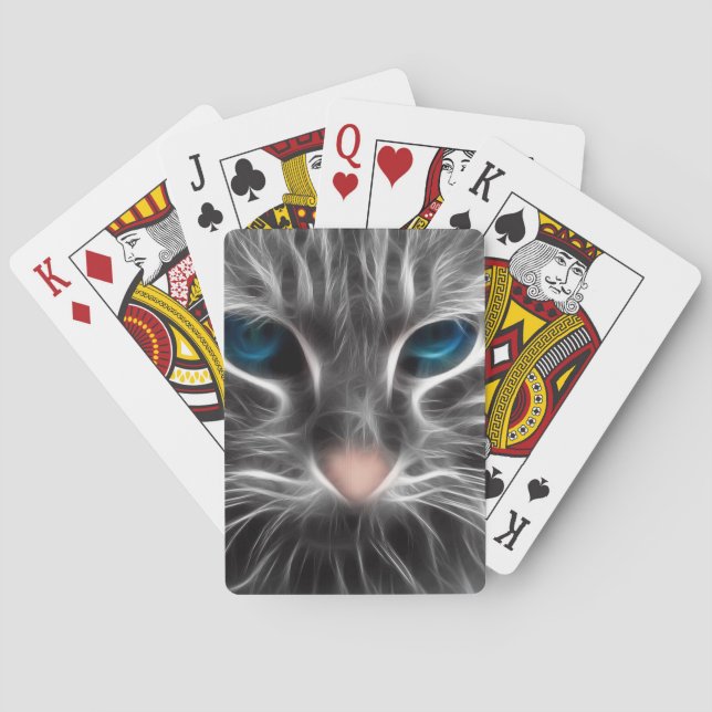 Baralho Cara de Gato Azul Incrível (Verso)