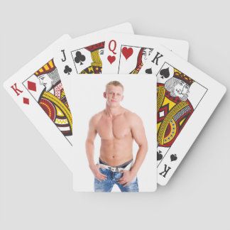 Baralho Cara Sexual Sem Camisa Muscular Louro Sem Camisa E