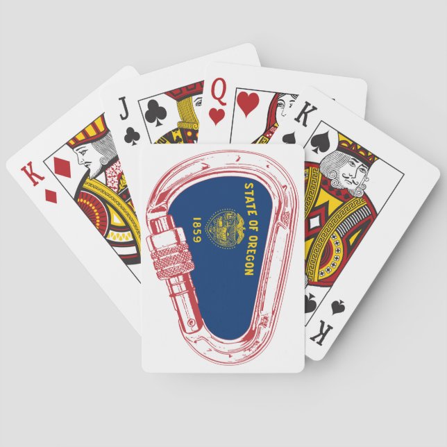 Baralho Carabineiro de subida de bandeira do Oregon (Verso)