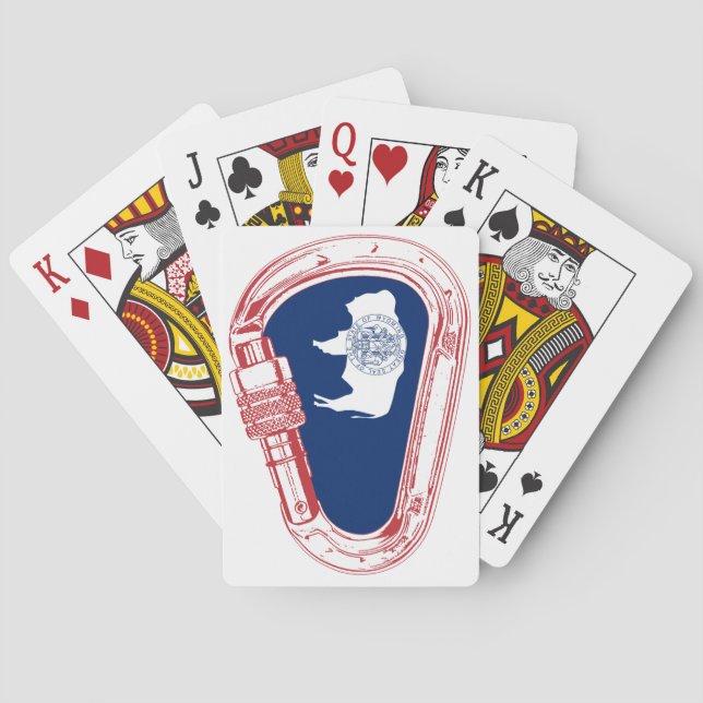 Baralho Carabineiro de trepagem de bandeira de Wyoming (Verso)