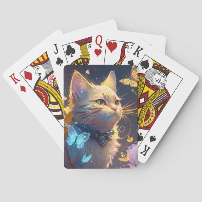 Baralho Caractere de Pet de Pintura de Retrato de Cat Anim (Verso)