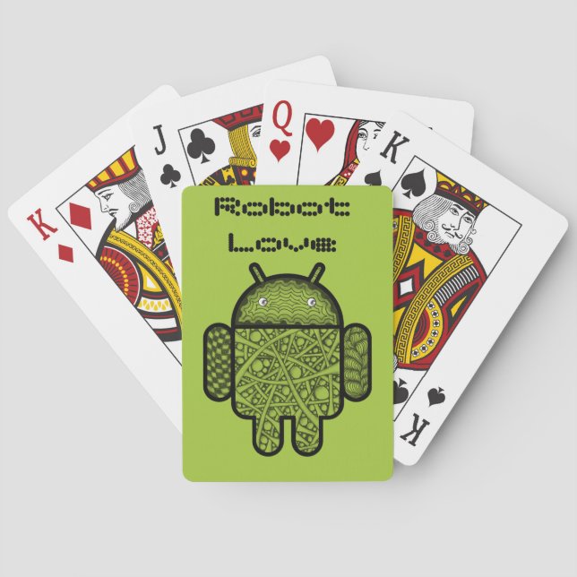 Baralho Caráter de porta de bolhas para o robô Android™ (Verso)