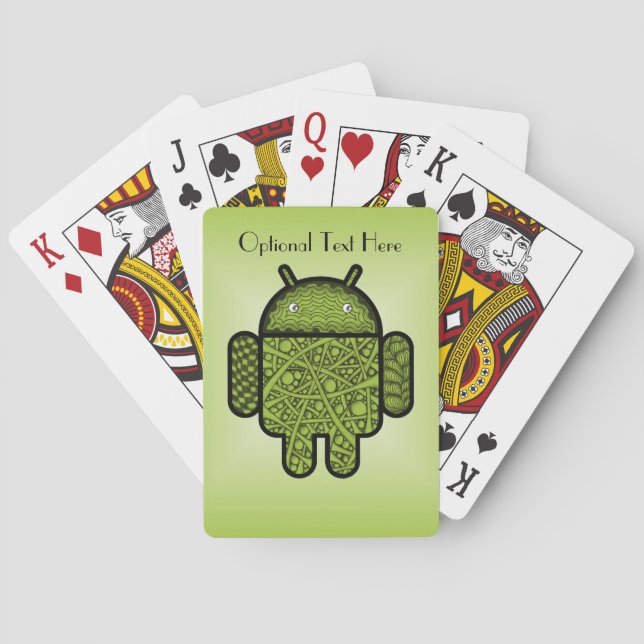 Baralho Caráter de porta de bolhas para o robô Android™ (Verso)