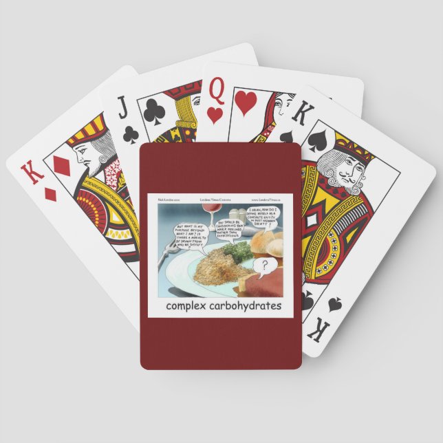 Baralho Carbos Complexos Filosofia Engraçada Comic Foodie (Verso)