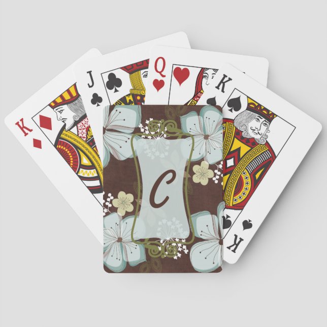 Baralho Card Deck Hawaiian Blue Flower (Verso)