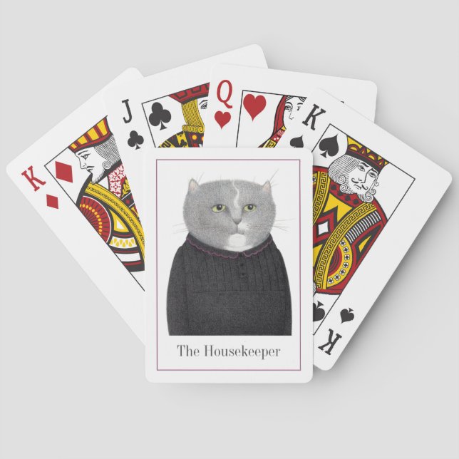 Baralho Cards de jogar CAT HOUSEKEEPER + Texto (Verso)