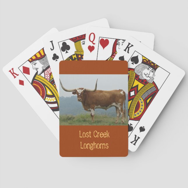Baralho Carmel Longhorn Steer Play Cards - personalizar (Verso)