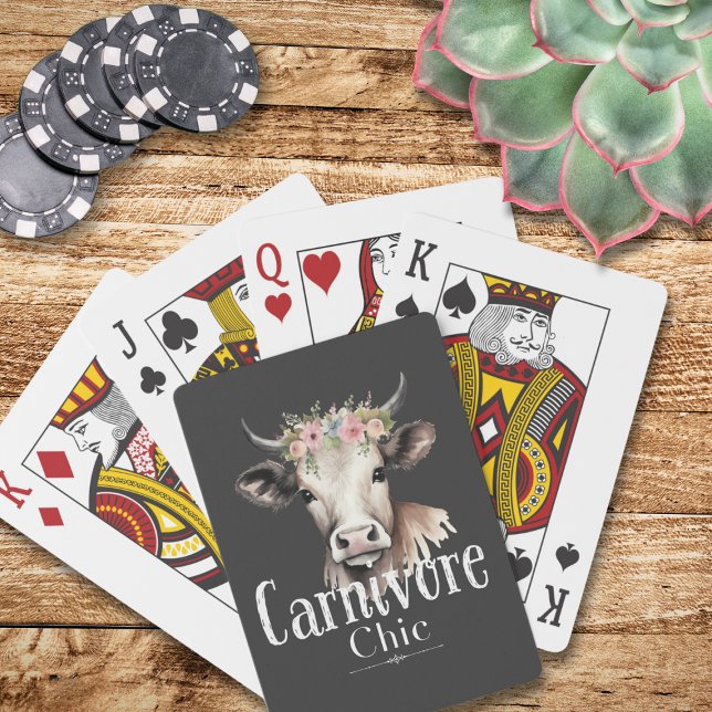 Baralho Carnivore Chic Cute Pastel Floral (Carnivore Chic: Where whimsical meets wild in every hand. Play with flair, deal with style!)