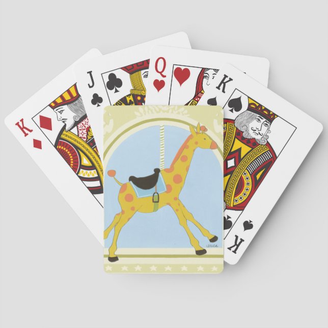 Baralho Carousel Giraffe por June Erica Vess (Verso)