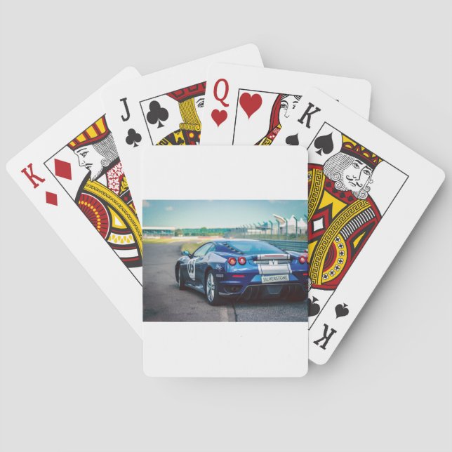 Baralho Carro de Corrida Azul (Verso)