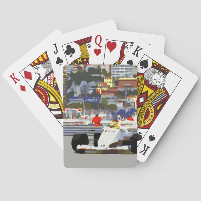 Baralho CARRO DE CORRIDA BRANCA - Circuito da cidade (Verso)