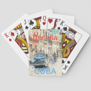 Baralho Carro Havana Cuba em cena