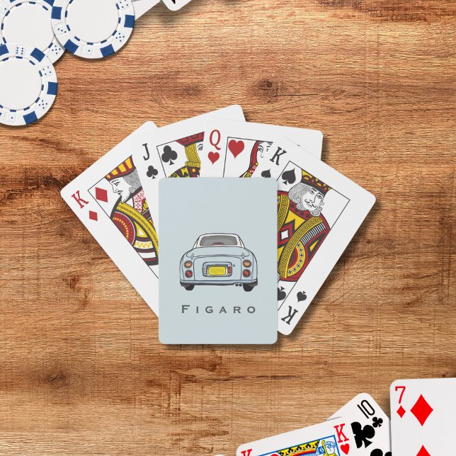 Baralho Carro Pale Aqua Figaro (Figarations Pale Aqua Figaro Car Playing Cards with space for your name)